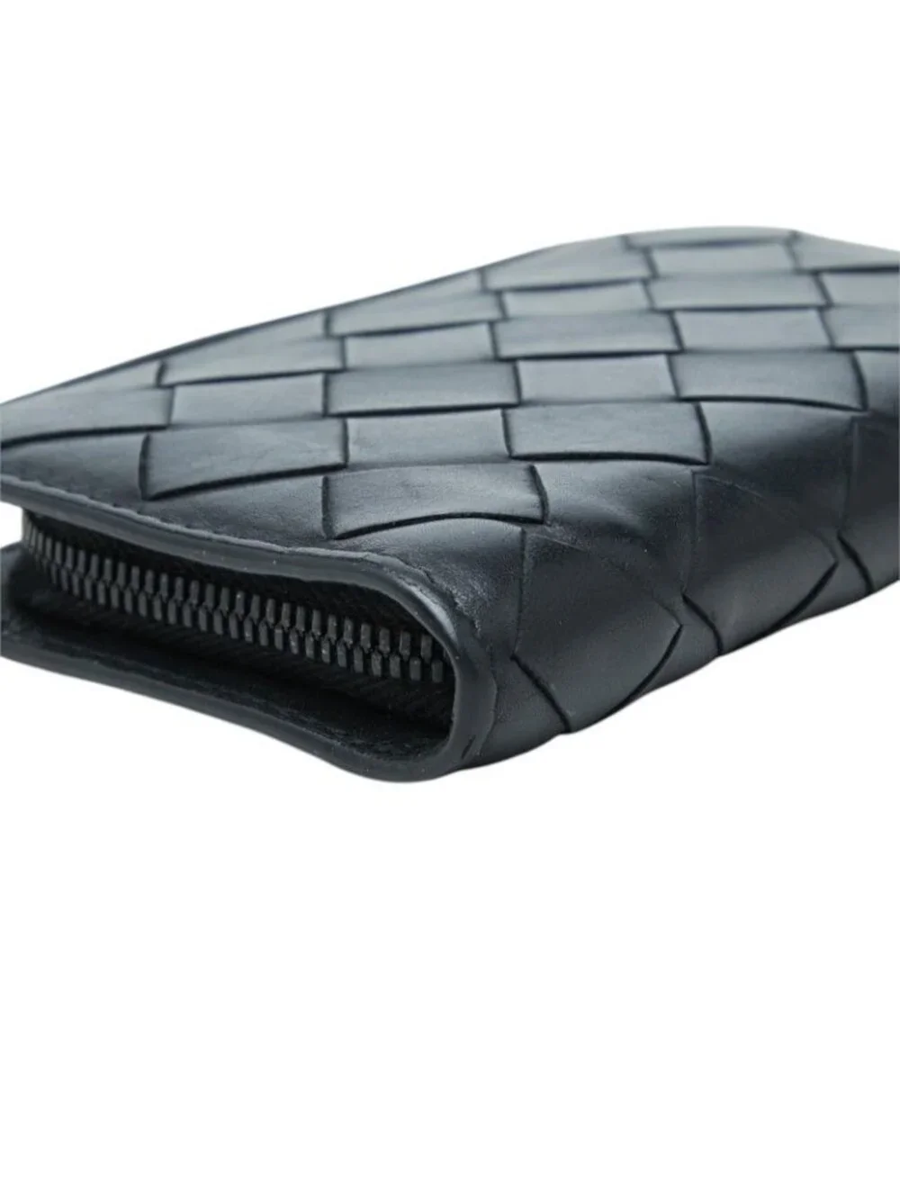 Bottega Veneta Intrecciato Coin Purse Black Leather
